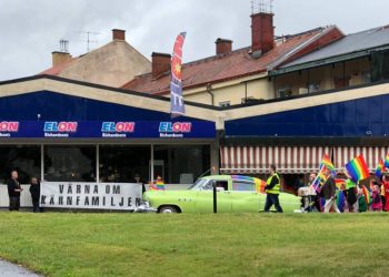 Protest mot Pride i Säffle idag