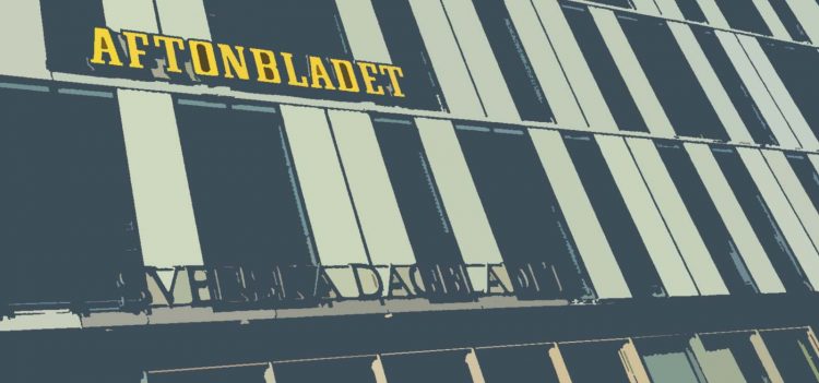 Aftonbladet och Svenska Dagbladet huserar båda i Kungsbrohuset i Stockholm. Foto och bearbetning: Magnus Söderman.