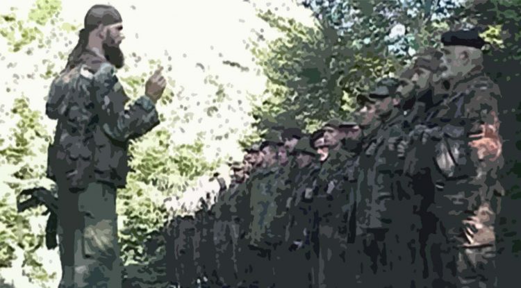Mujaheddin på Balkan under kriget.