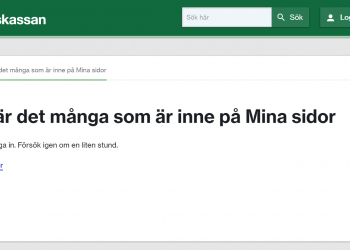 Försäkringskassan överbelastad – svårt att logga in