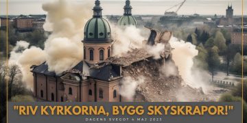 “Riv kyrkorna och bygg höghus!”