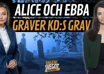 Alice och Ebba gräver KD:s grav