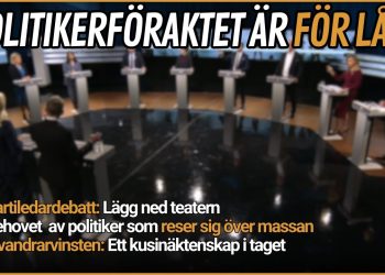 Politikerföraktet är för lågt i Sverige